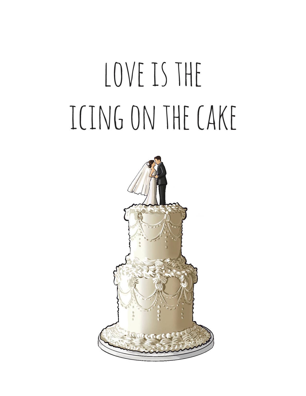 Noted By Copine - Love Wedding Cake