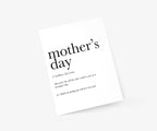 Footnotes - Mother's Day Definition (sorry) - Mother's Day Card