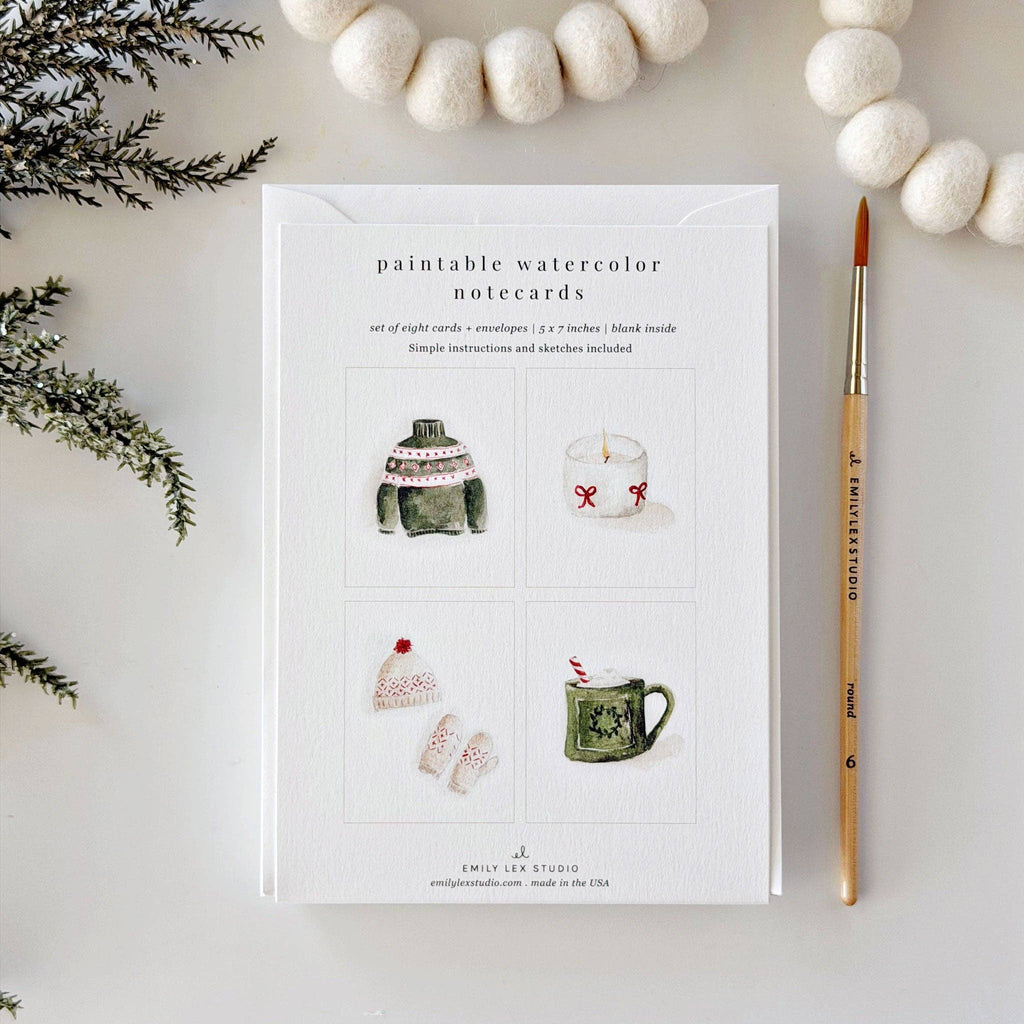 emily lex studio - Warm + cozy paintable notecard