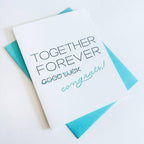 Steel Petal Press - Forever Congrats - Letterpress Wedding Congrats Card