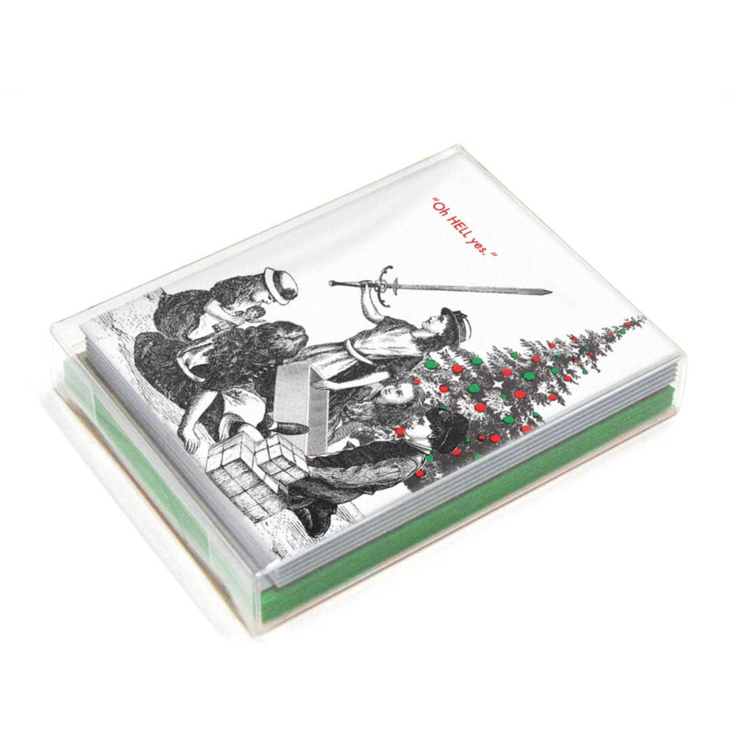 The Mincing Mockingbird - Christmas Sword Greeting Card