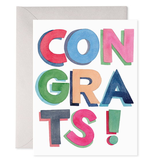 E. Frances Paper - Colorful Congrats Congratulation Greeting Card