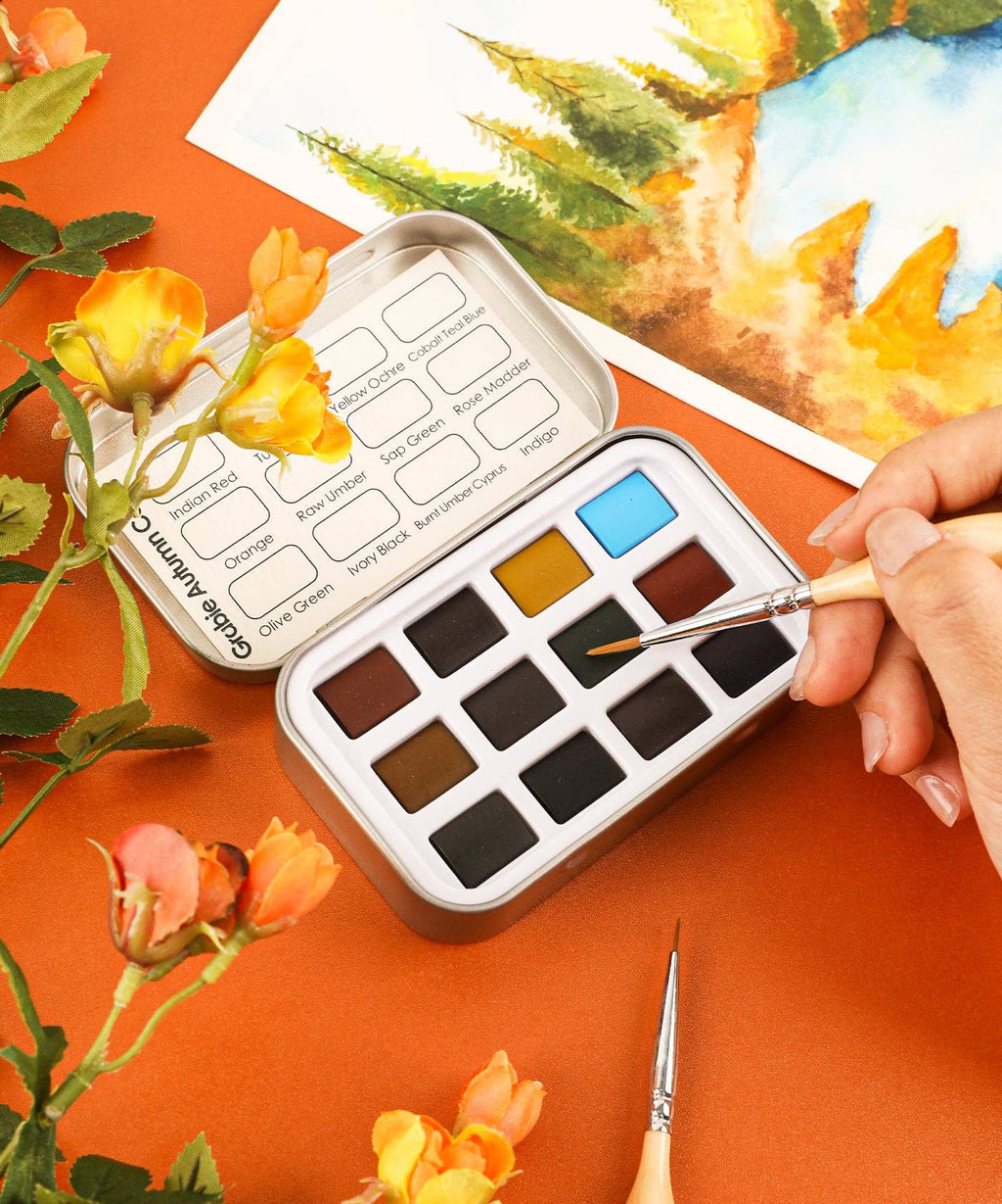 Grabie - Watercolor Pocket Set of 12 - Autumn Colors