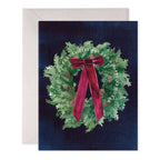 E. Frances Paper - Velvet Bow Wreath Boxed Set of 6 Christmas Greeting Cards