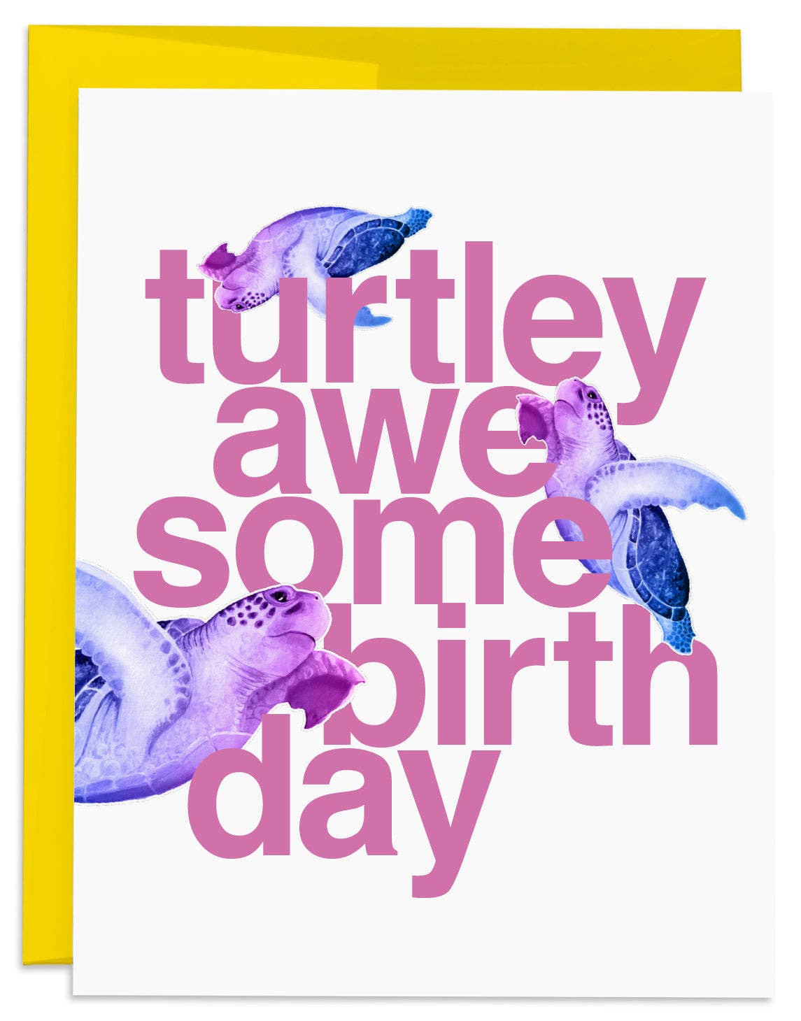 J6R6 - Sea Turtle, Turtley Awesome Birthday Card