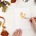emily lex studio - Fall leaves paintable watercolor notecard set