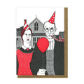 Blue Barnhouse - American Gothic Birthday Greeting Card
