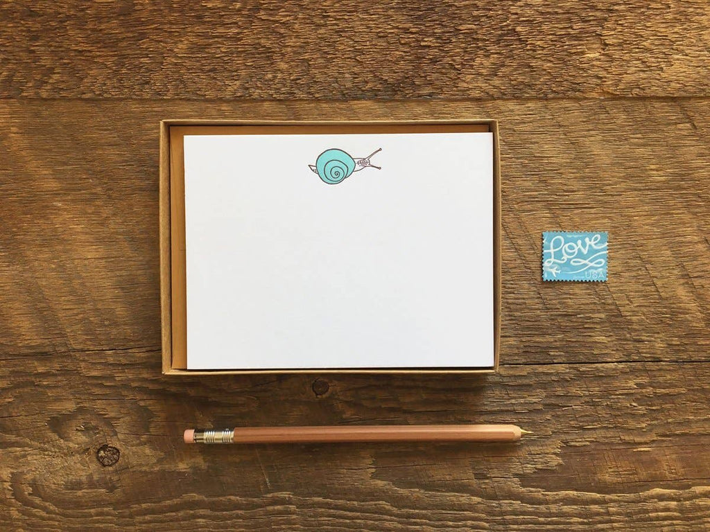 Noteworthy Paper & Press - Snail Mail Flat Notes (Boxed Set of 8)
