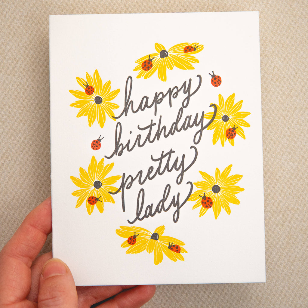 Kindred Letterpress - Ladybug Birthday Card | Letterpress Birthday Card