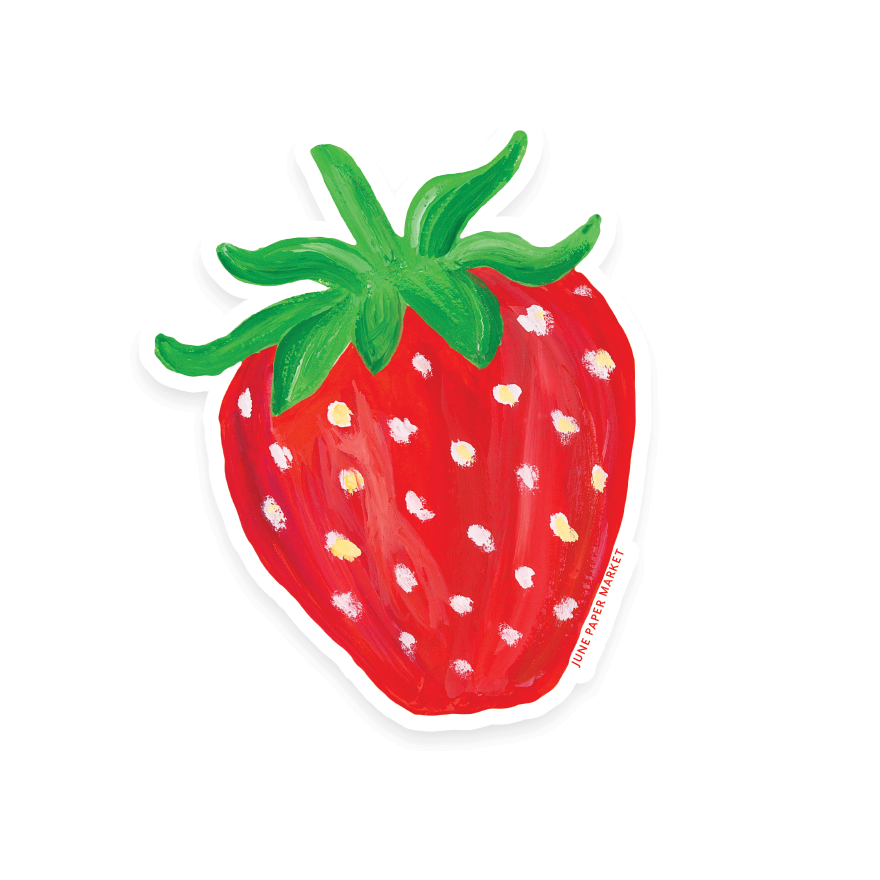 June Paper Market - Strawberry Sticker