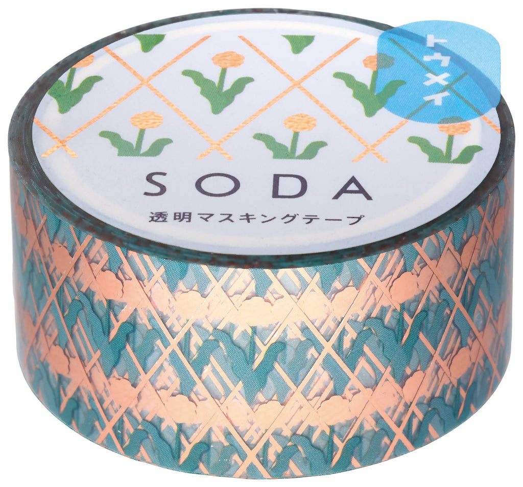 HITOTOKI by KING JIM - SODA transparent Masking Tape: Peach