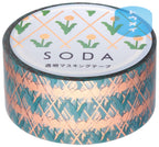 HITOTOKI by KING JIM - SODA transparent Masking Tape: Peach