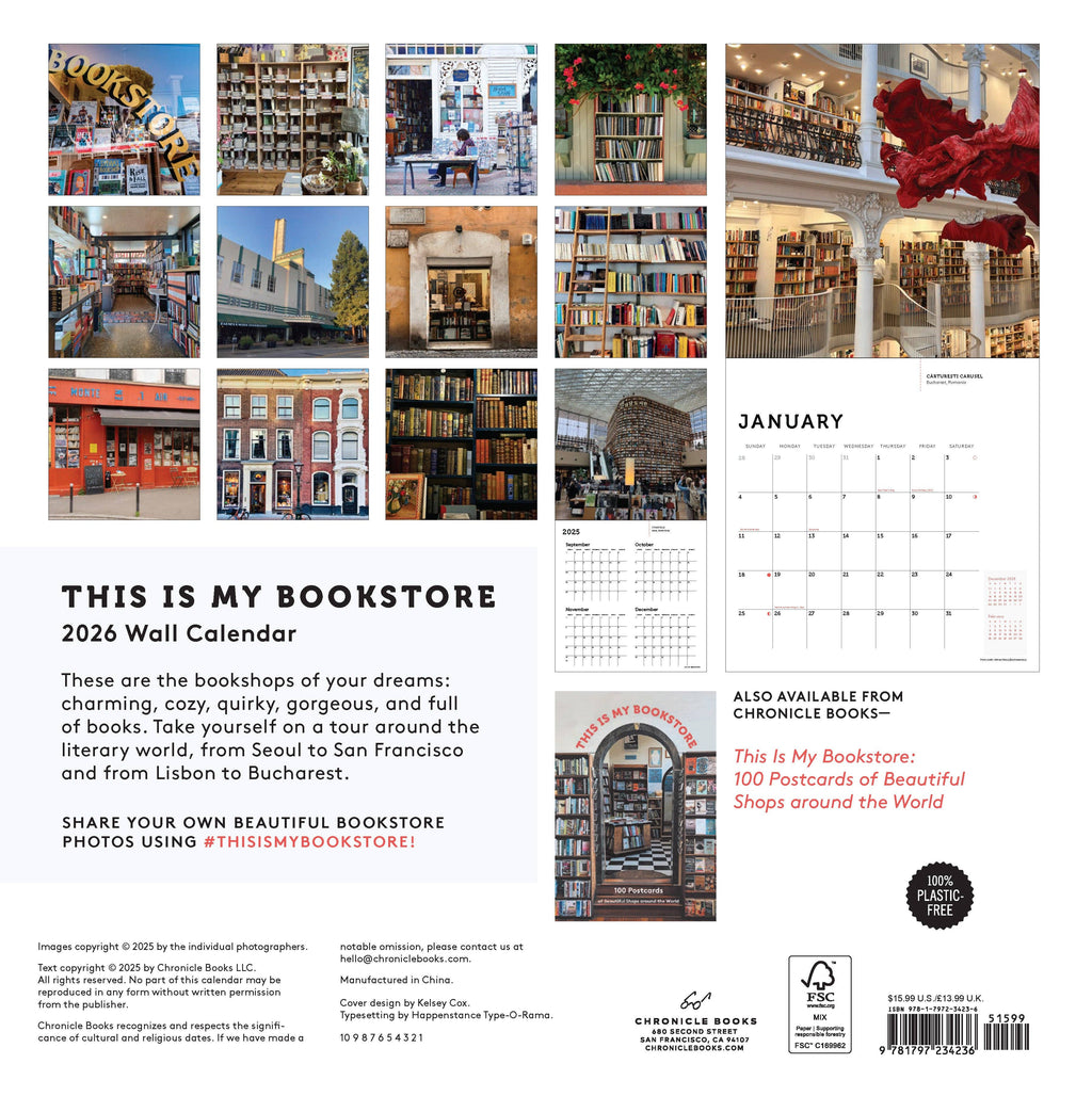 Chronicle Books - This Is My Bookstore 2026 Wall Calendar