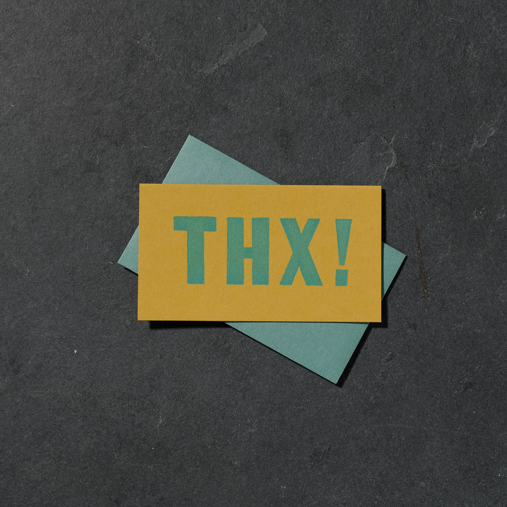 Etc. Letterpress - THX! Mini Card