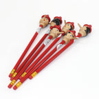 San Lorenzo Design - Pinocchio Wooden Pencil, Red, Handmade, Vintage
