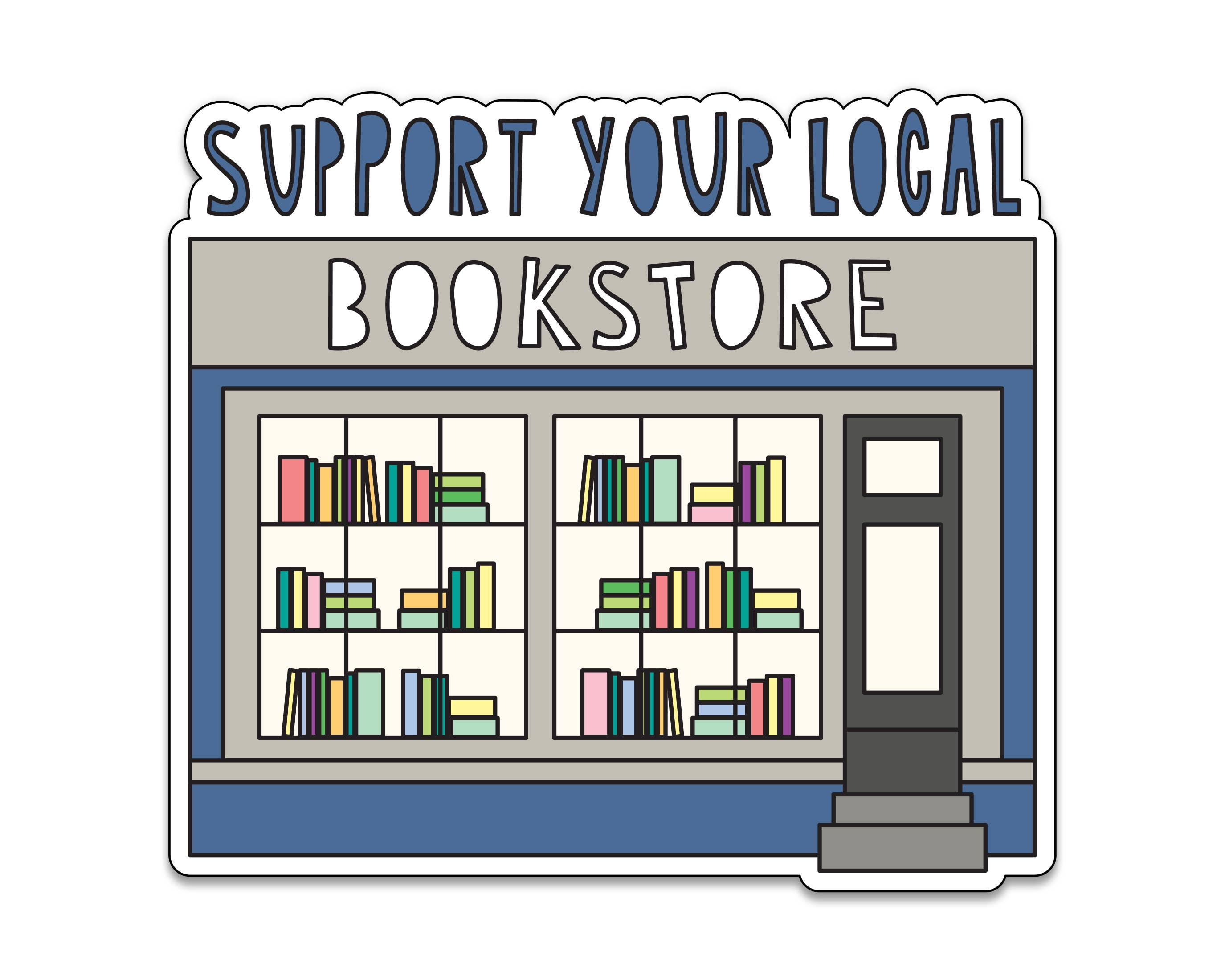 Near Modern Disaster - Support Your Local Bookstore - 3" vinyl sticker