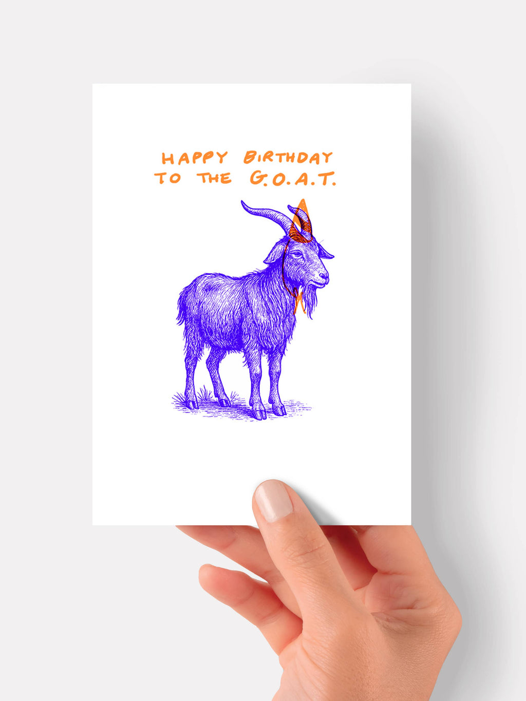 Nelson Line - Birthday Goat - 4.5 x 6.25" Birthday Card