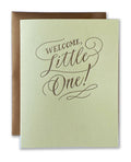 Ladyfingers Letterpress - Welcome Little One Baby Letterpress Card