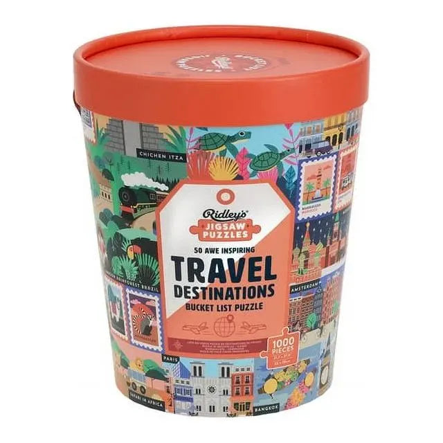 Bucket List Travel - 1000 Piece Jigsaw Puzzle by Ridley's Games