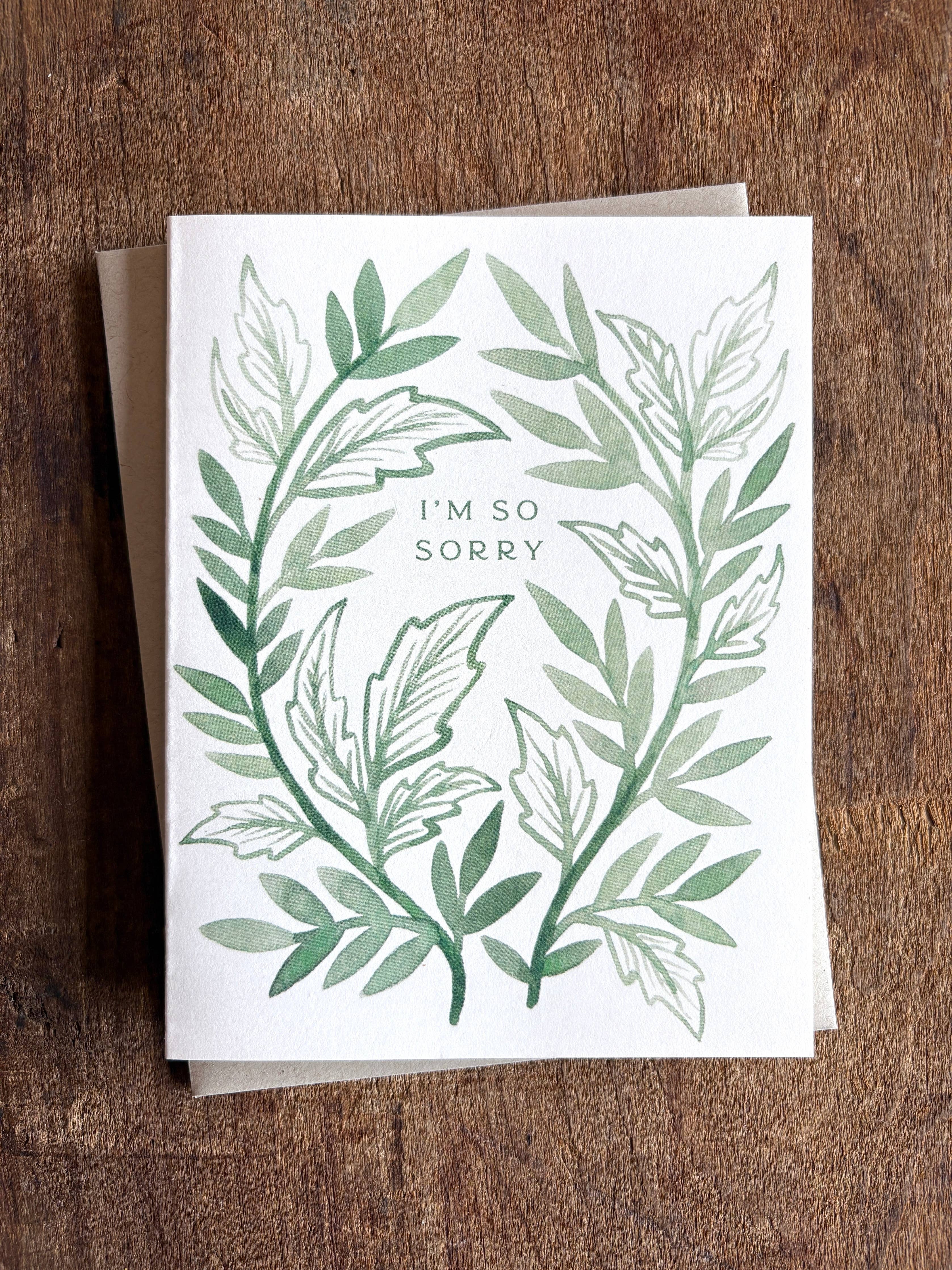 Katharine Watson - "I'm So Sorry," Greeting Card