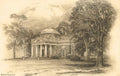 Found Image Press - Postcard VA-269 Engraving of Monticello, Charlottesville