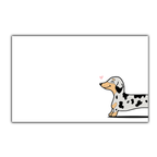 Kiss and Punch - Wiener Dachshund Dog Minis™ - Flat Notecard Set of 60 