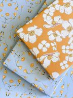 re:mused studio - California Poppy Gift Wrap Sheet – Double Sided: Single Sheets