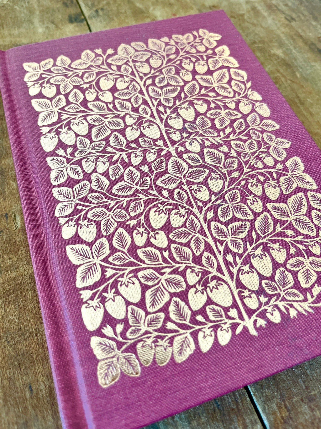 Katharine Watson - Foil Stamped Linen Journal, Blank Burgundy