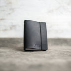 Ox & Pine - Refillable Leather Pocket Journal with Elastic Closure: Dark Brown / Lined Paper