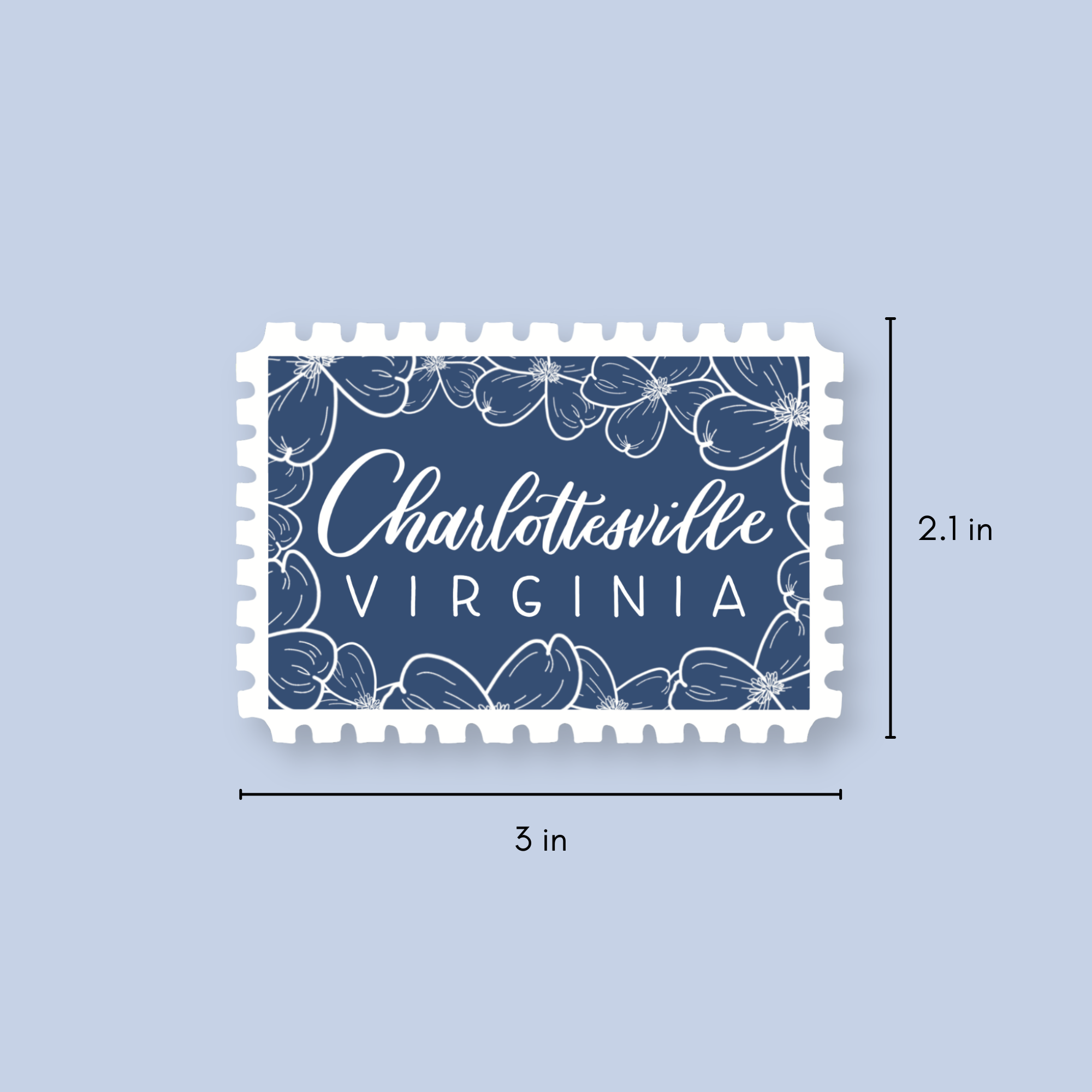 Shop Like You Live Here - Charlottesville VA Stamp Stickers | Charlottesville Virginia