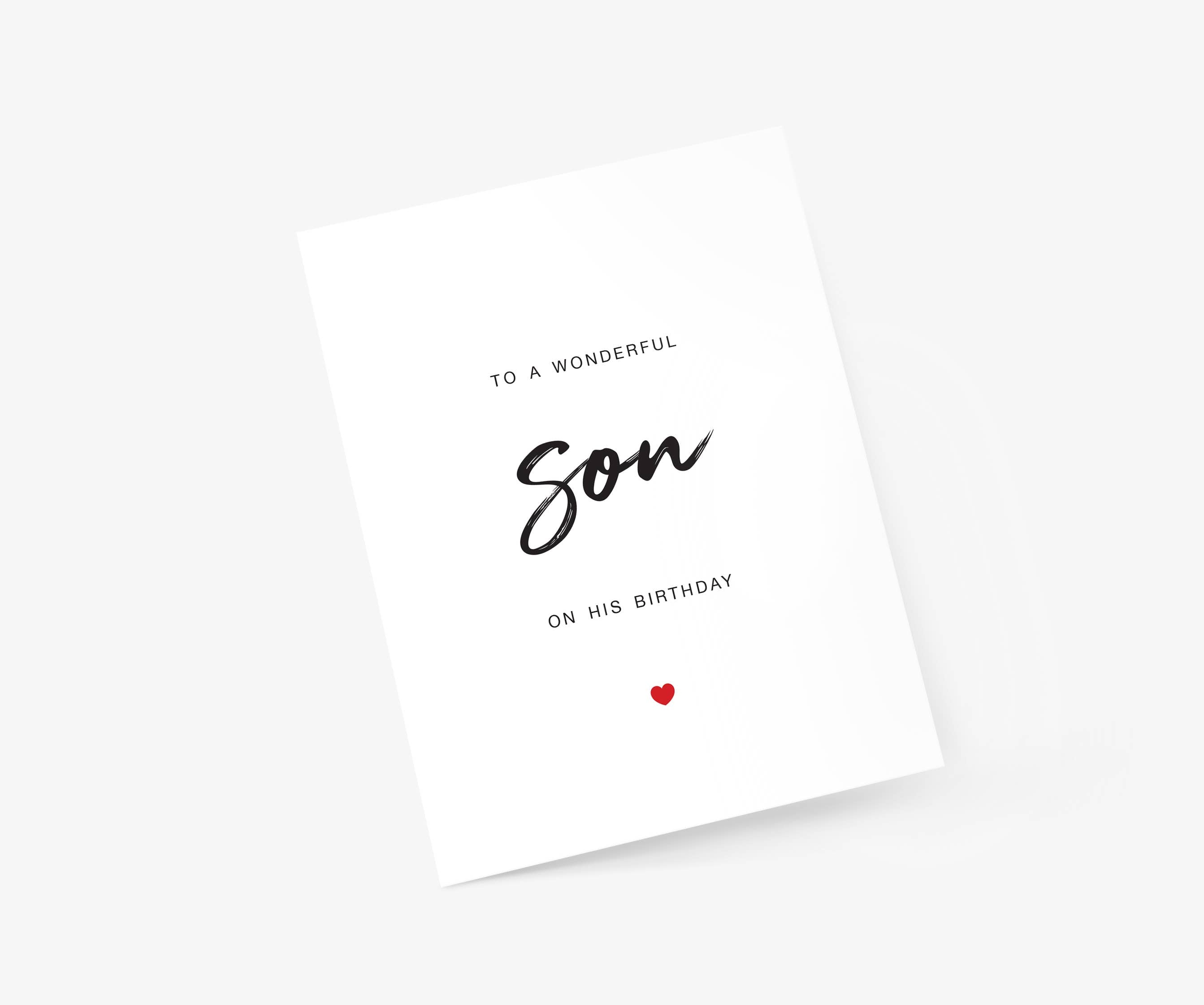 Footnotes - To a Wonderful Son on his Birthday - Birthday Card