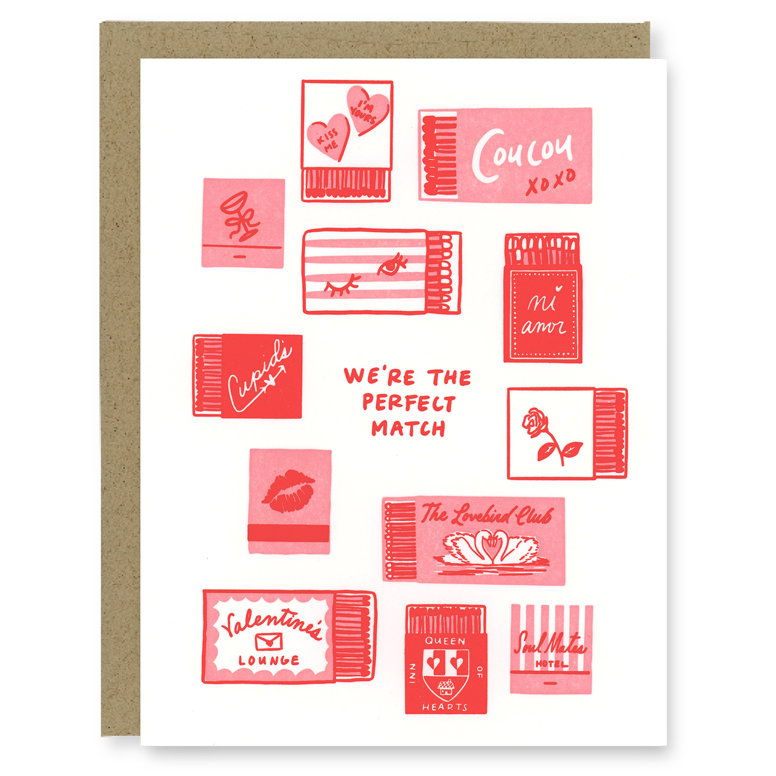 Kindred Letterpress - Matchbook Love Card