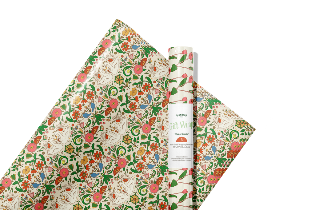 re:mused studio - Cambrifornia Gift Wrap Sheet – Double Sided