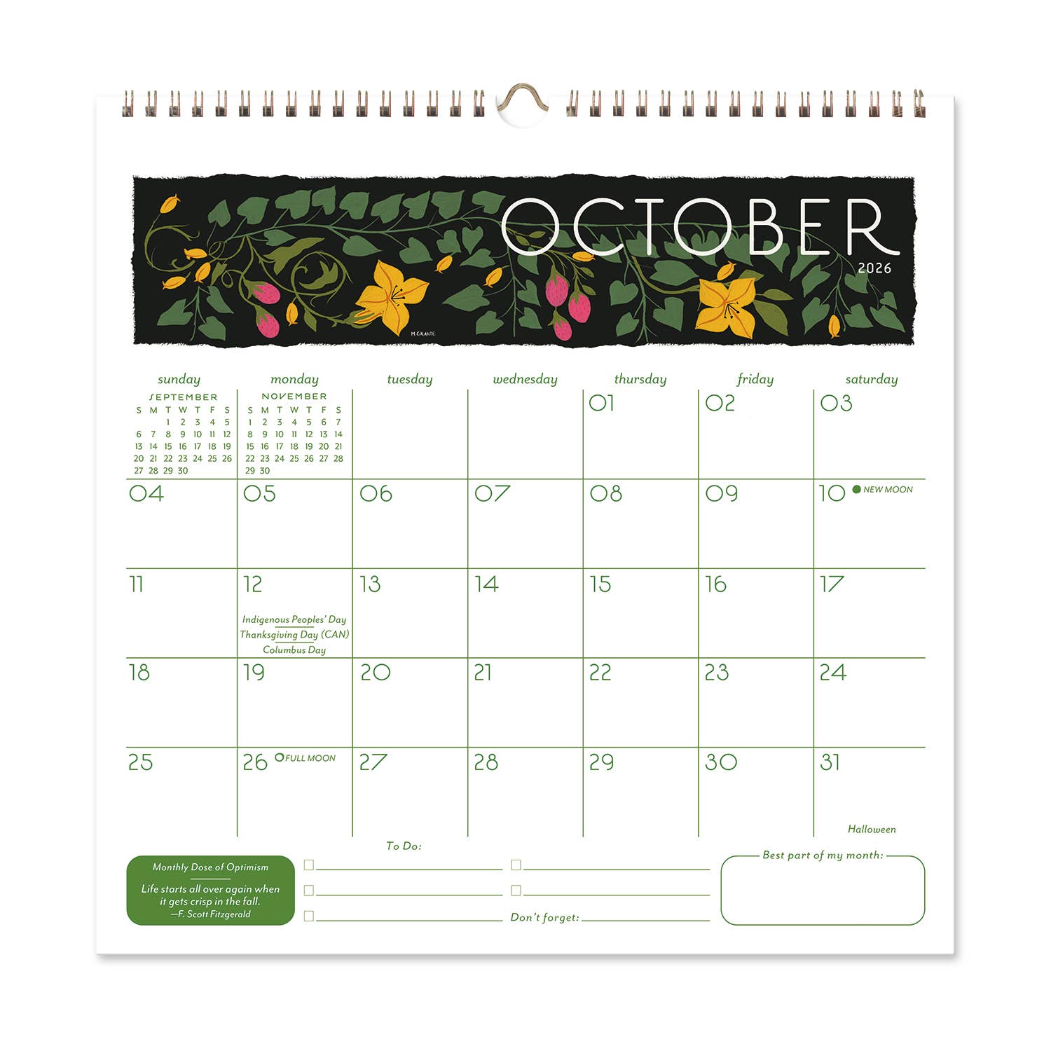 Seedlings - 2026 Seedlings Garden Party 12 Month Classic Grid Calendar