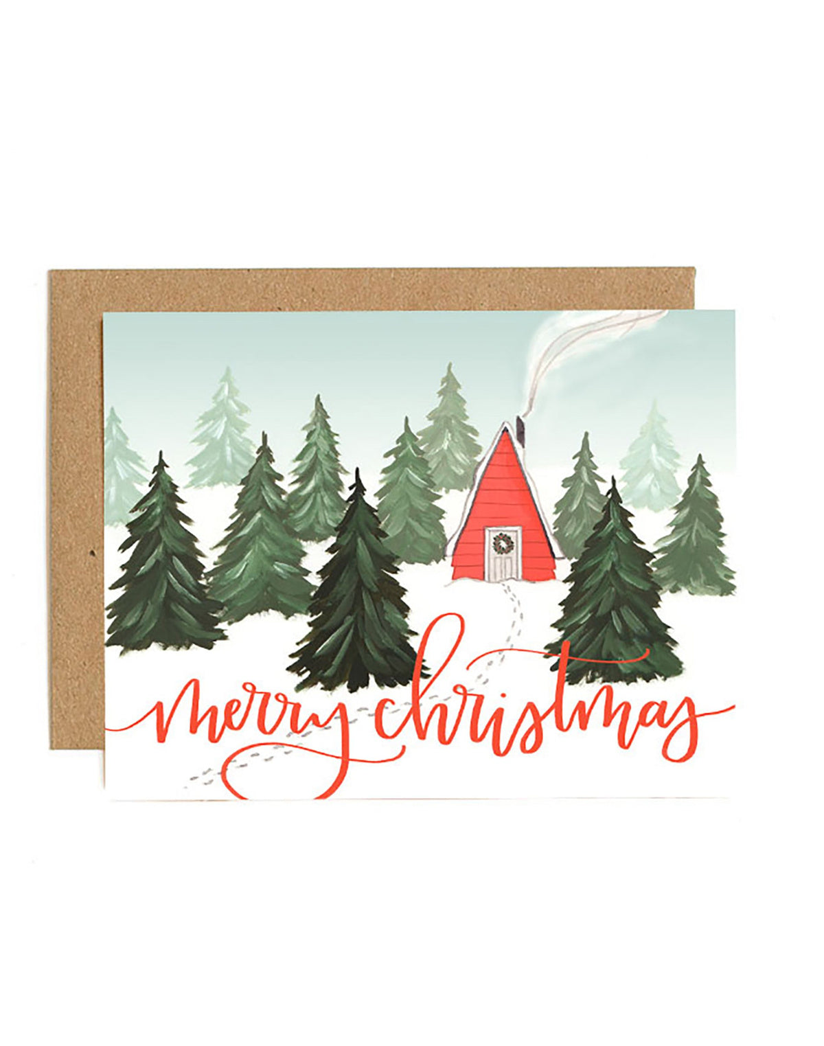 1canoe2 - Christmas Cabin Holiday  Greeting Card