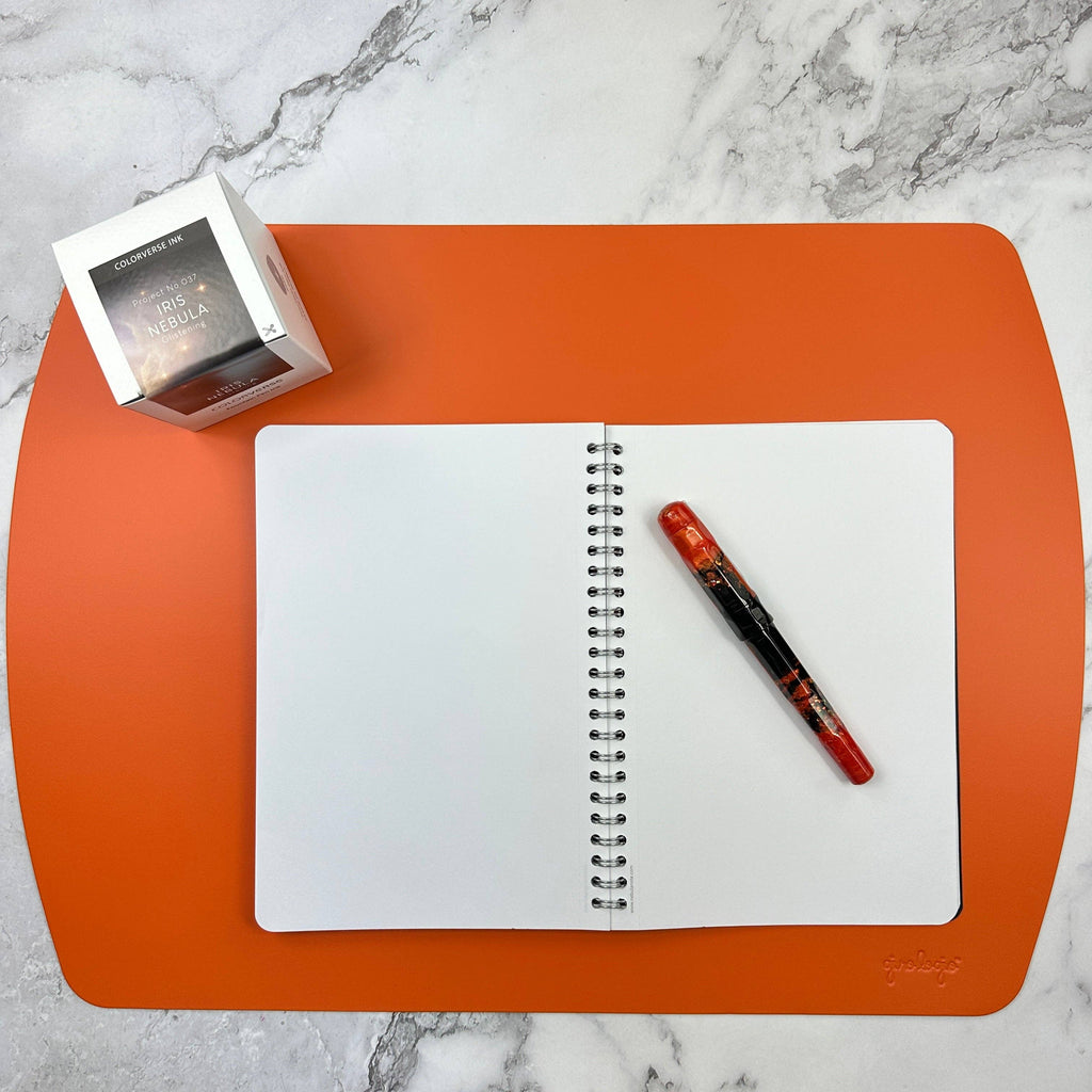 Writing Mat- Italian Repurposed Leather: Congac