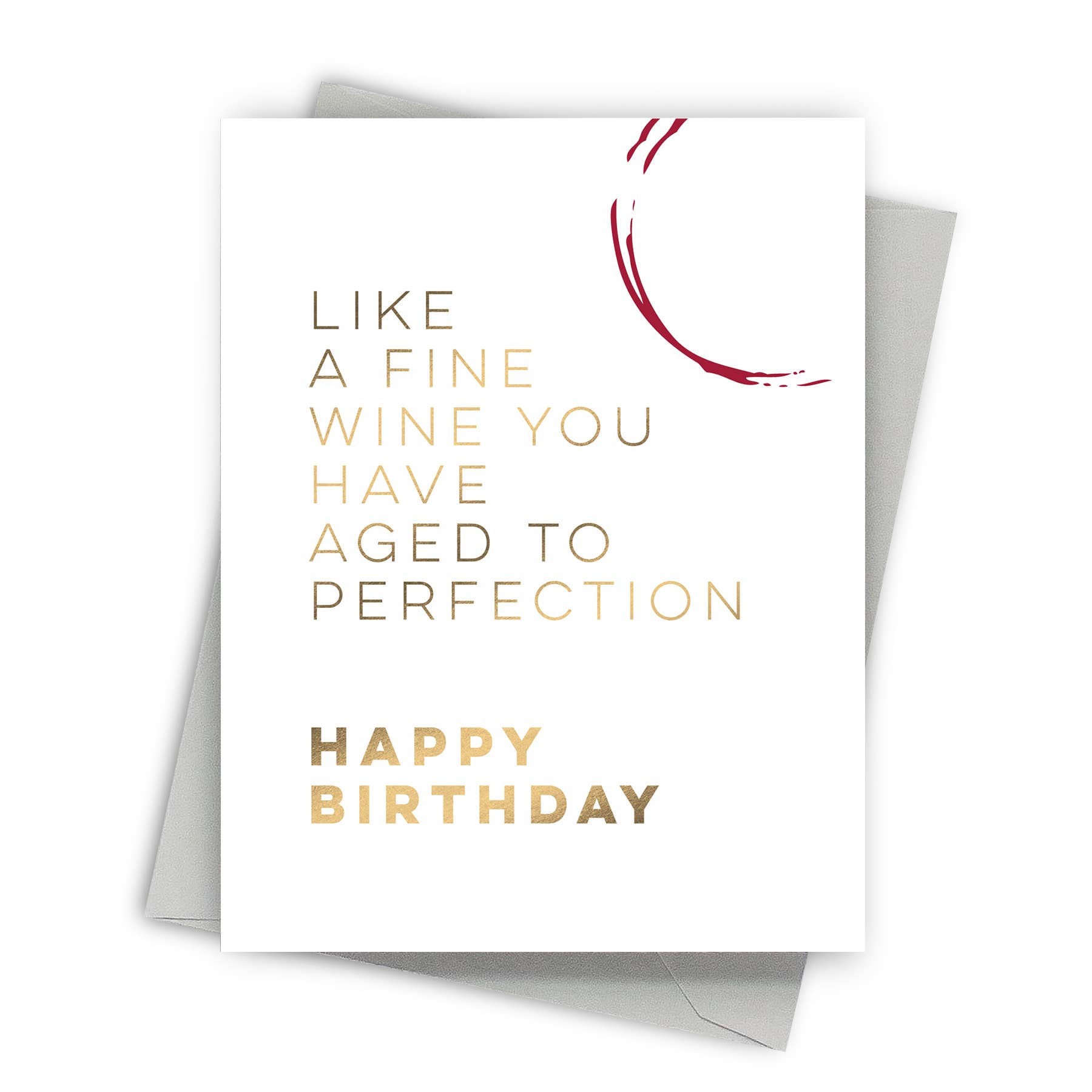 Fine Moments - Wine Aged to Perfection – Modern Birthday Card