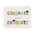 Red Cap Cards - Graduate Typography greeting card