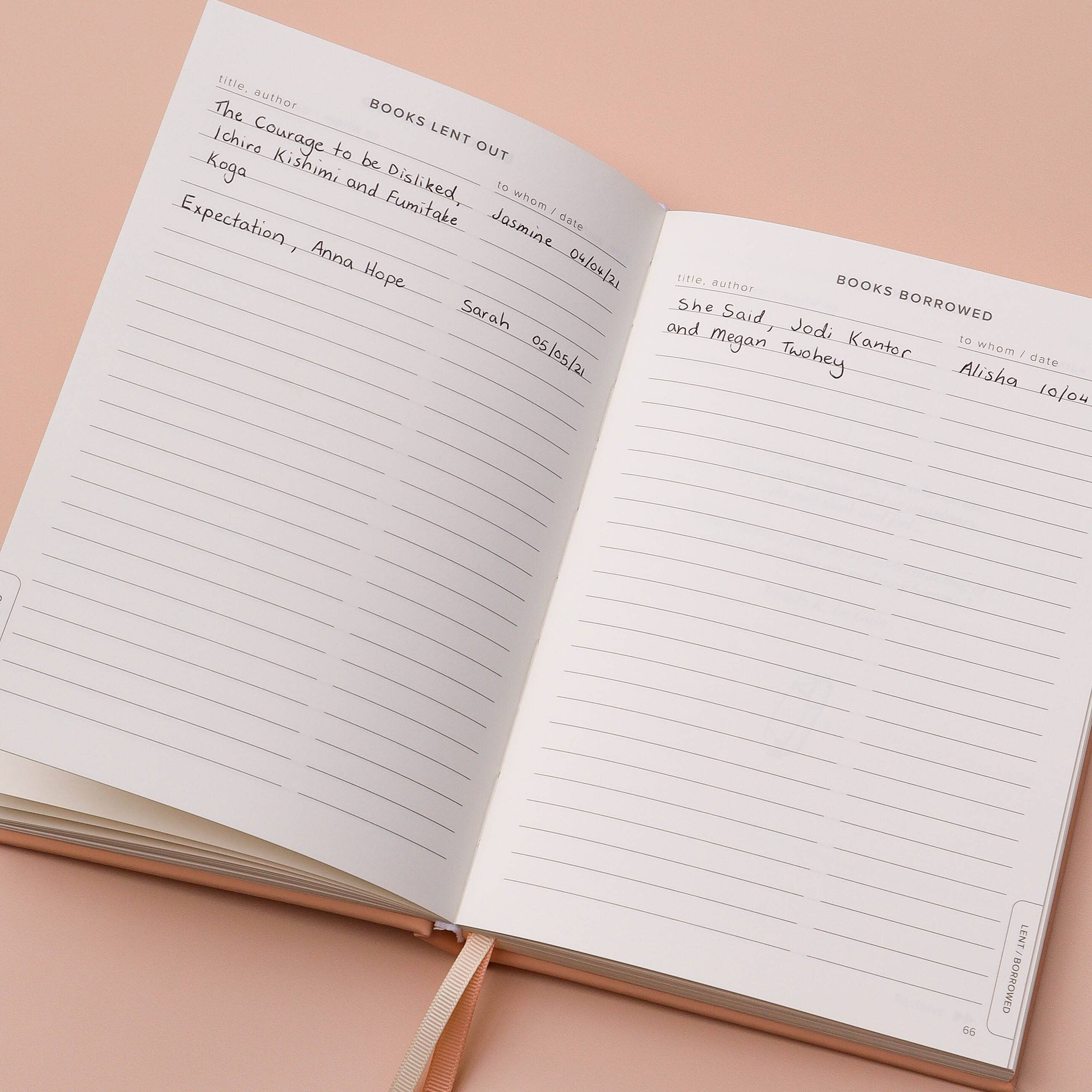 Kunitsa Co - Reading Journal (Avid Reader): Blush