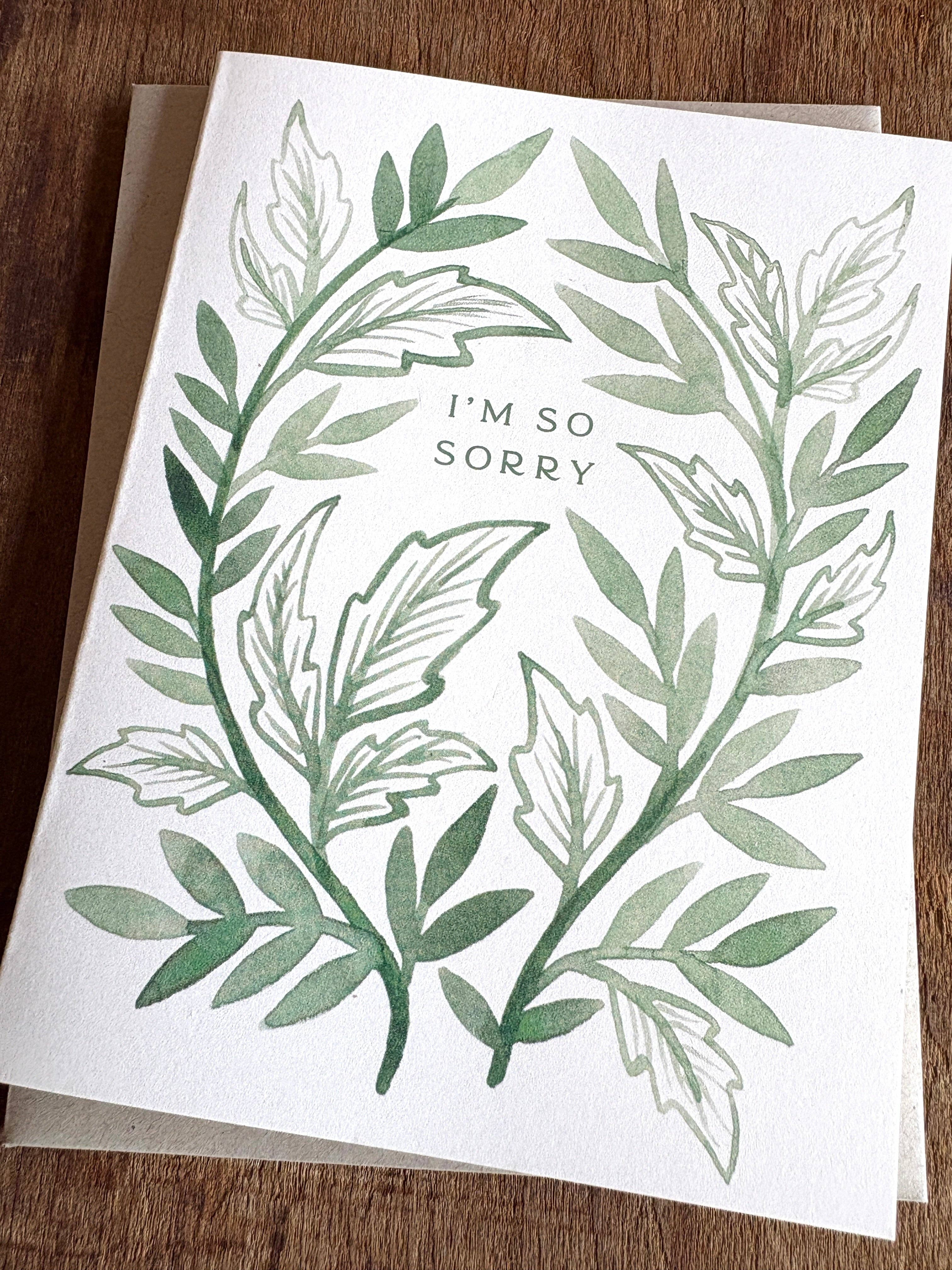 Katharine Watson - "I'm So Sorry," Greeting Card