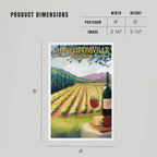 Lantern Press - PREMIUM POSTCARDS Charlottesville, Virginia Wine Vineyard