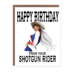 Morgan Swank Studio - Shotgun Rider Cowboy Bey | Pop Culture Birthday Card