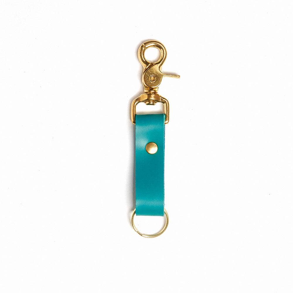 Glad & Young Studio - Swivel Snap Keychain - Solid Colors: Teal