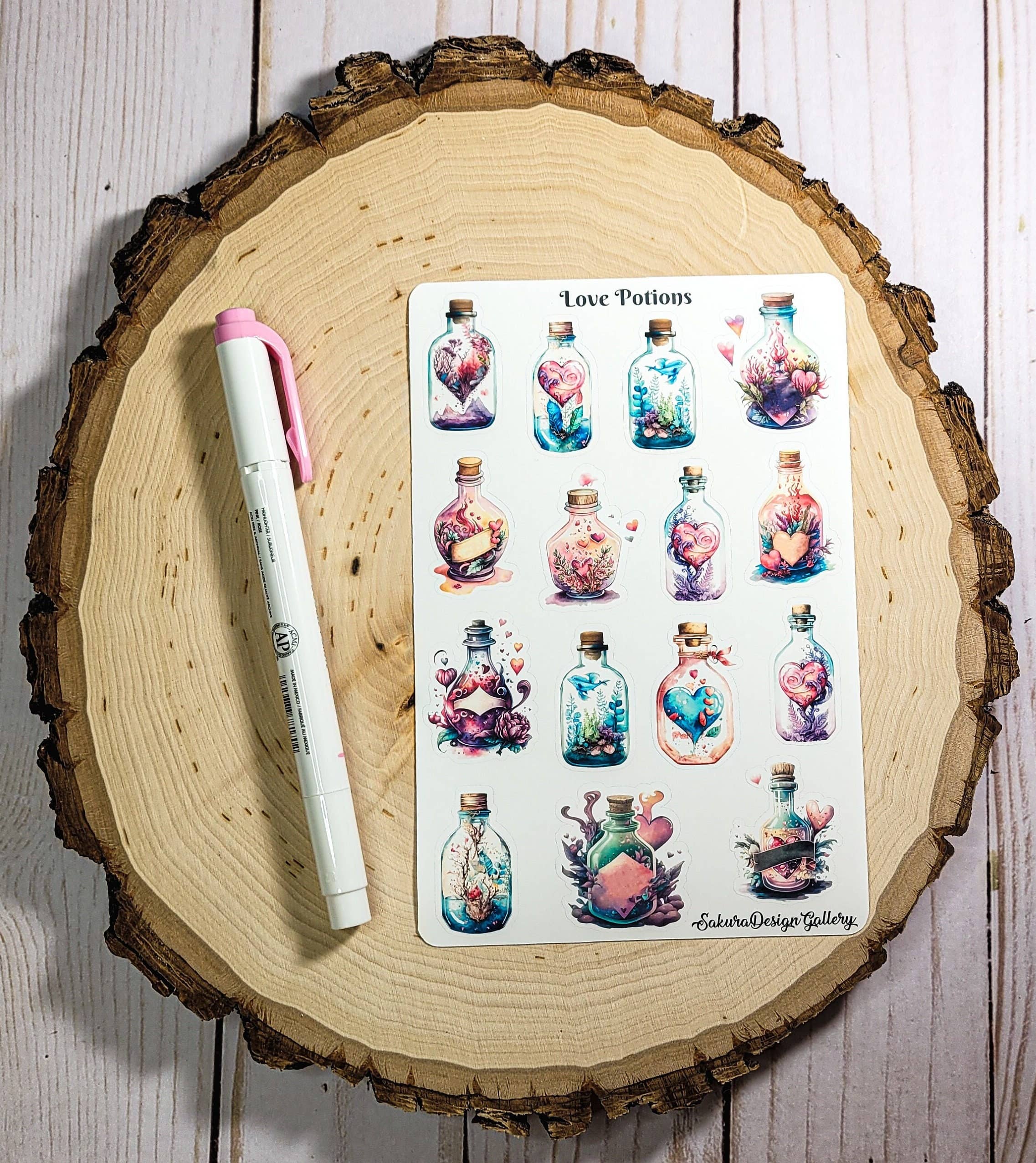 Sakura Design Gallery - Love Potion Sticker Sheet – Planner & Scrapbook Stickers