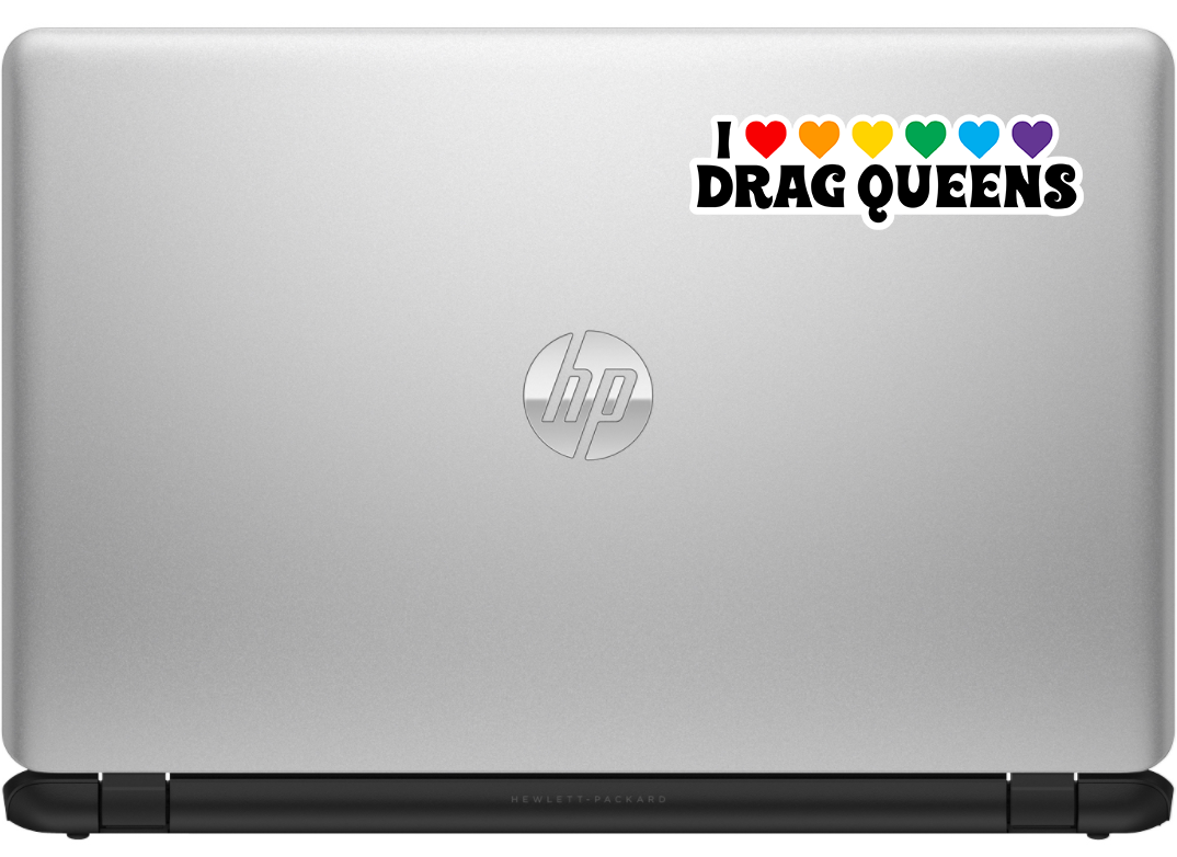 Discovery Stickers - I Love Drag Queens Vinyl Sticker