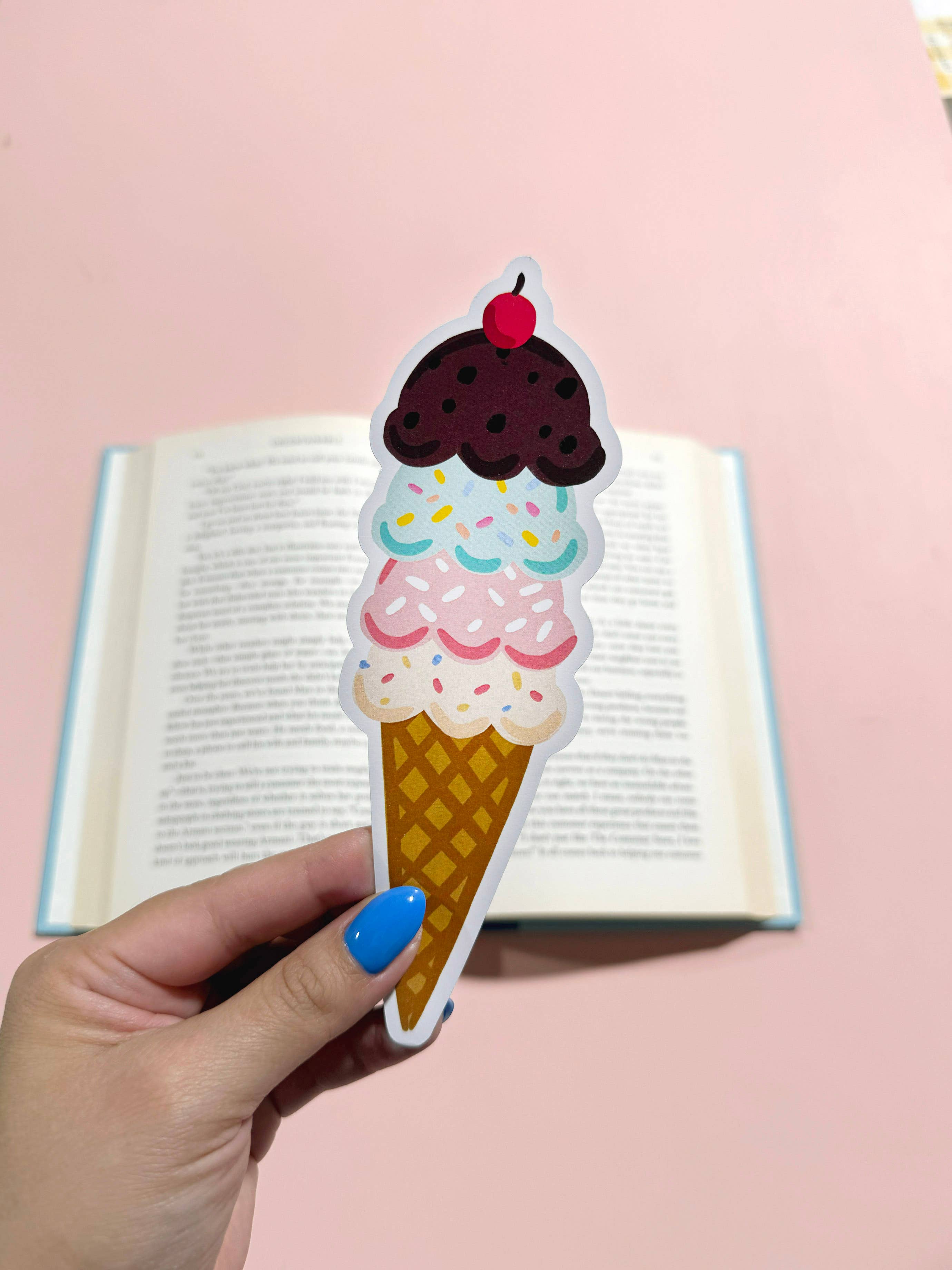 Bloomwolf Studio - Ice Cream Cone Die Cut Bookmark