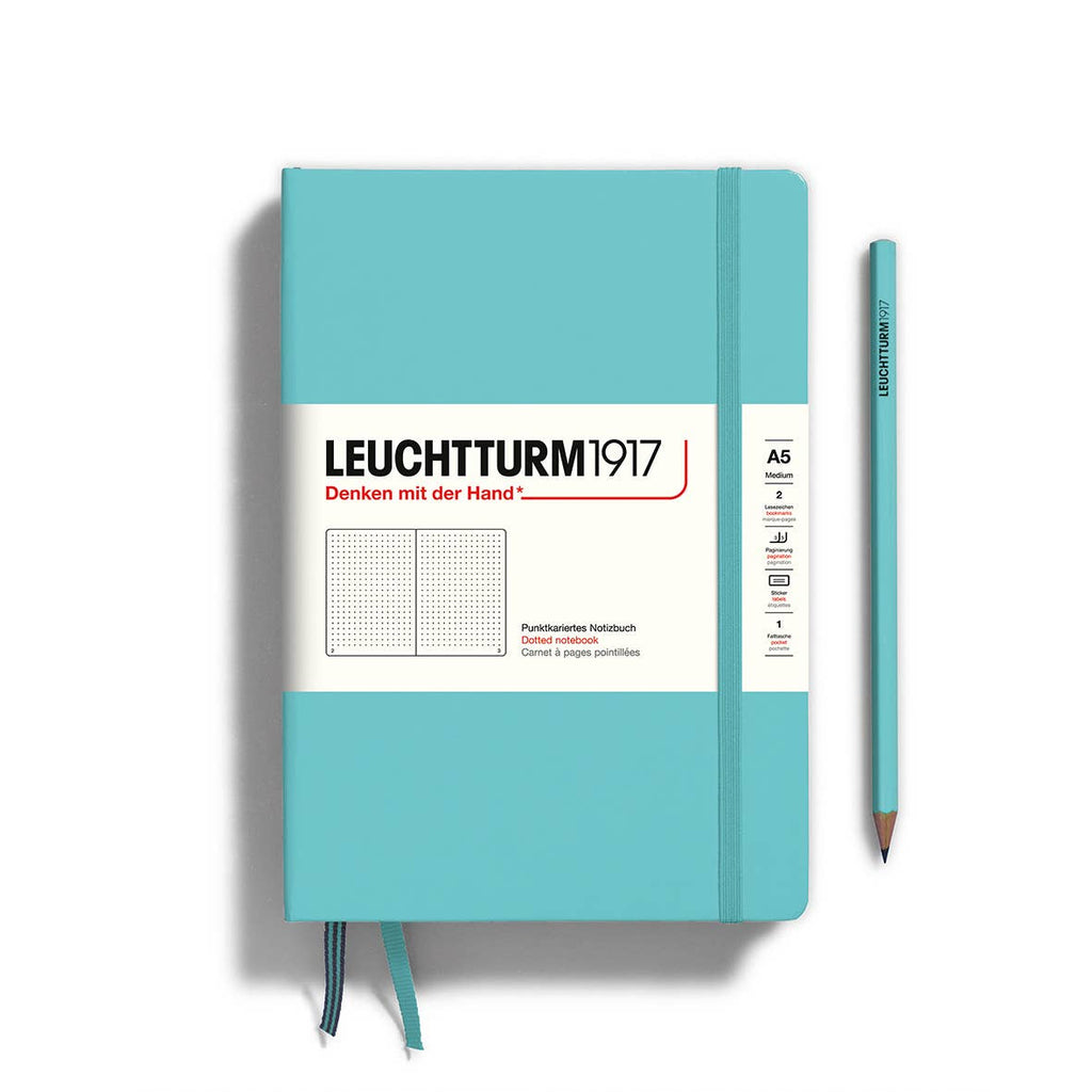 LEUCHTTURM1917 - Notebooks - Medium (A5): Aquamarine / Hardcover / Dotted