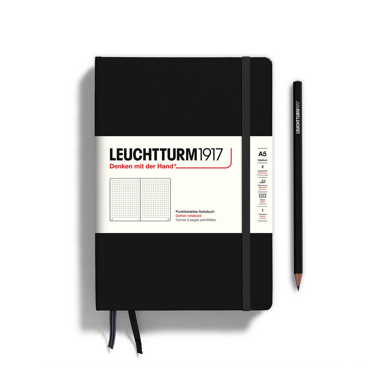 LEUCHTTURM1917 - Notebooks - Medium (A5): Lemon / Hardcover / Squared