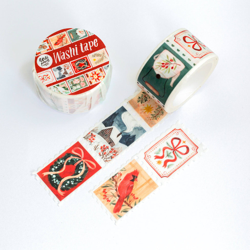 Wild Pencil Studio - Washi Tape — Christmas Stamps