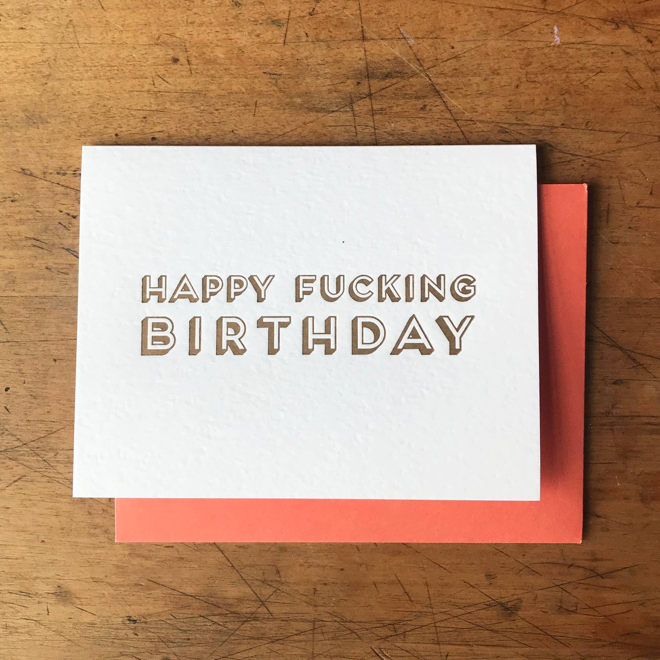 Letterpress PDX - Happy Fucking Birthday Card